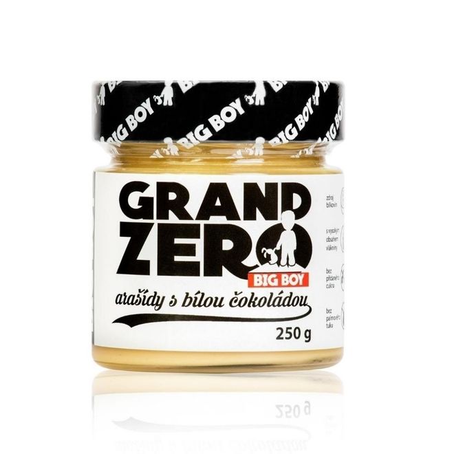 BIG BOY® Grand Zero jemný arašídový krém s bílou čokoládou 250g 