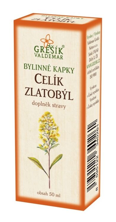 Celík zlatobýl - bylinné kapky Grešík 50 ml 
