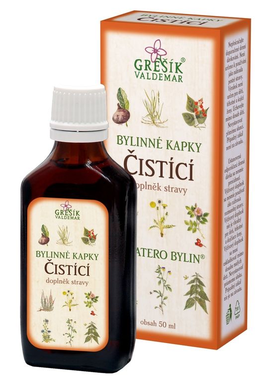 Čistící bylinné kapky Grešík 50 ml 