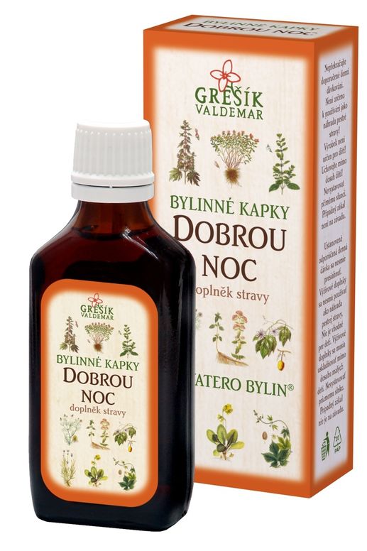 Dobrou noc - bylinné kapky Grešík 50 ml 