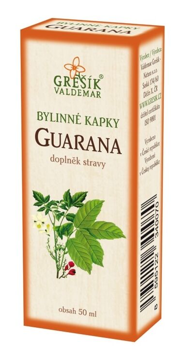 Guarana - bylinné kapky Grešík 50 ml 