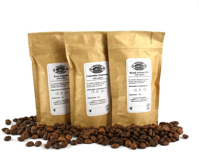 Káva - jednodruhová Degustační balíček 3x50g 