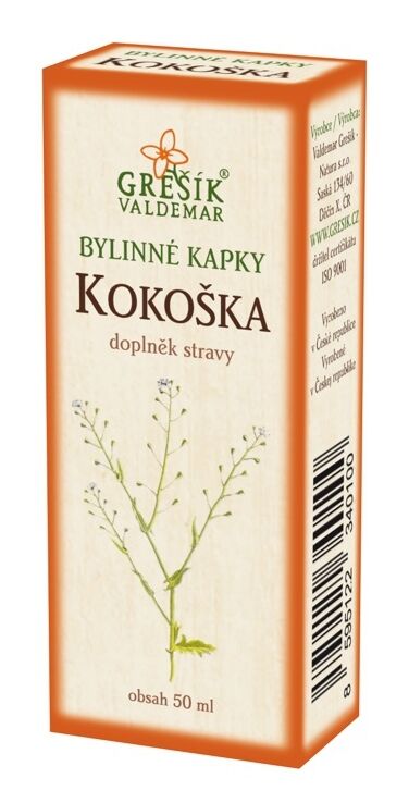 Kokoška - bylinné kapky Grešík 50 ml 