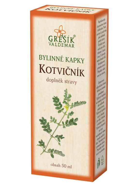 Kotvičník - bylinné kapky Grešík 50 ml 