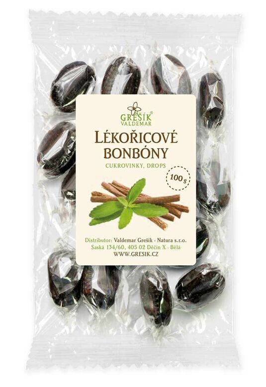 Lékořicové - bylinné bonbóny Grešík 100 g 