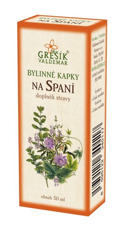 Na spaní - bylinné kapky Grešík 50 ml 