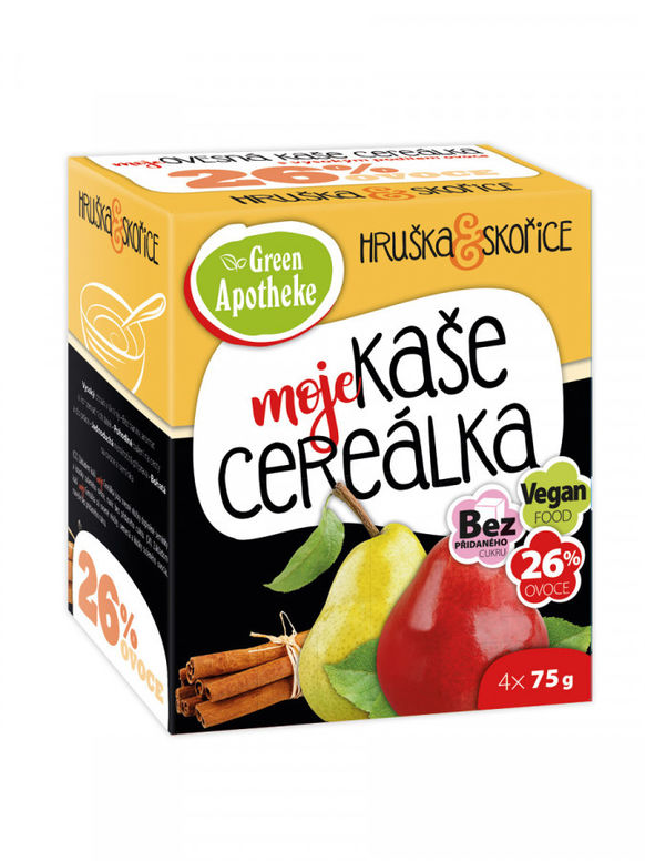 Ovesná kaše - hruška a skořice 4 x 75 g 