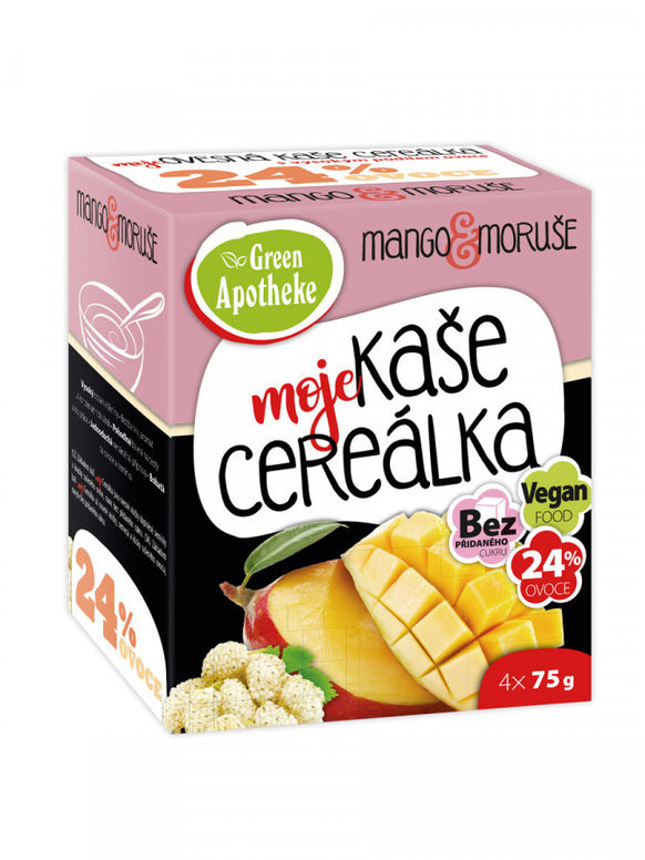 Ovesná kaše - mango a moruše 4 x 75 g 