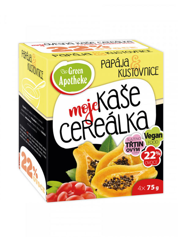 Ovesná kaše - papaya a kustovnice 4 x 75 g 