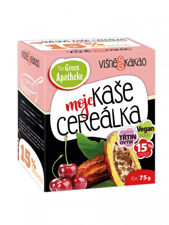 Ovesná kaše - višeň a  kakao 4 x 75 g 