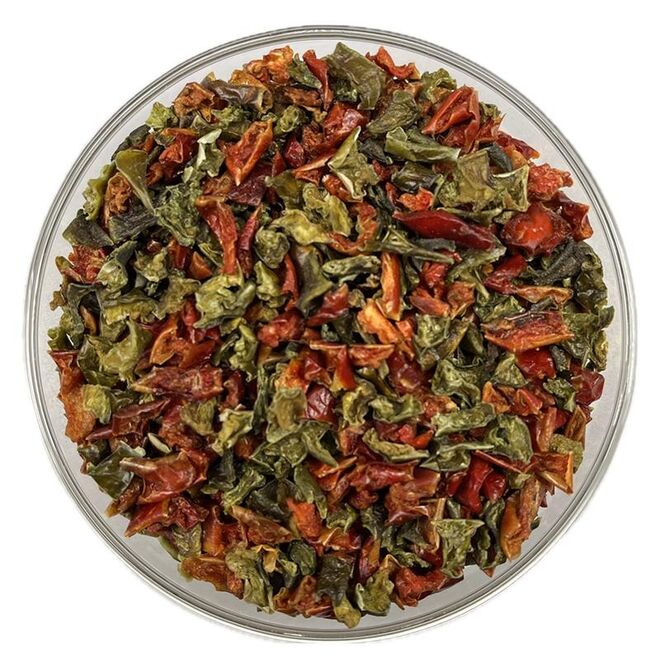 Paprika červeno-zelená BIO vločky | 9 mm 