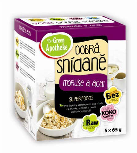 Pohanková kaše - moruše a acai 5 x 65 g 