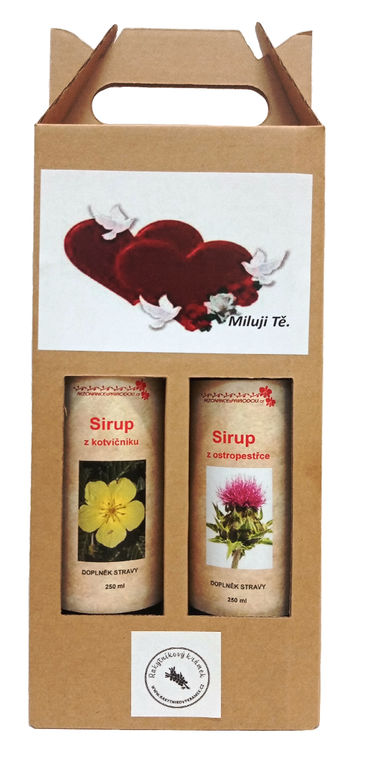 Zdraví z lásky pro muže (kotvičník + ostropestřec) - Dárkové balení sirupů 2x250 ml 